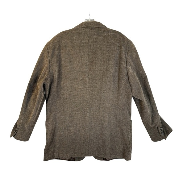 Pronto Uomo Brown Casual Everyday Wool Cotton Blazer Mens Size Large - Picture 3 of 7